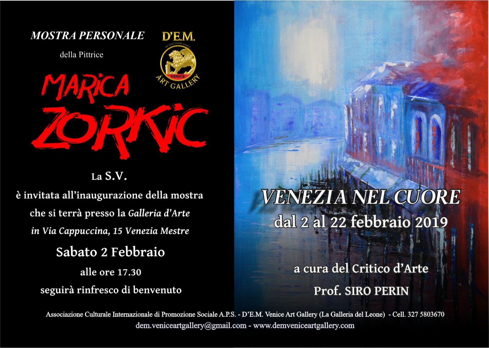 Mostra Venezia nel Cuore di Marica Zorkic