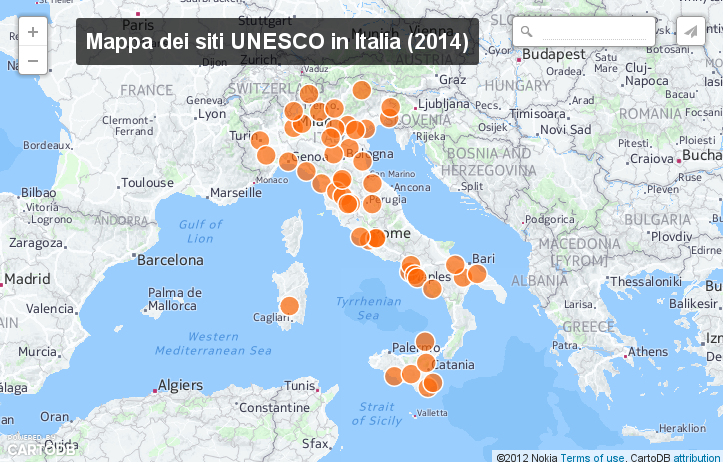 I luoghi italiani patrimonio dell'Unesco