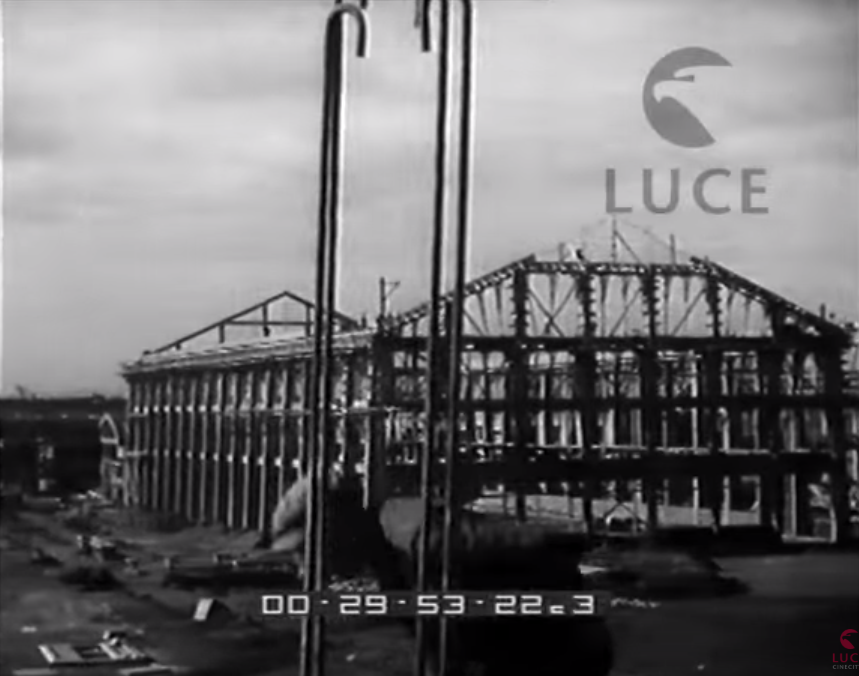 Panoramica dei lavori su Cinecittà - Roma - 1937
