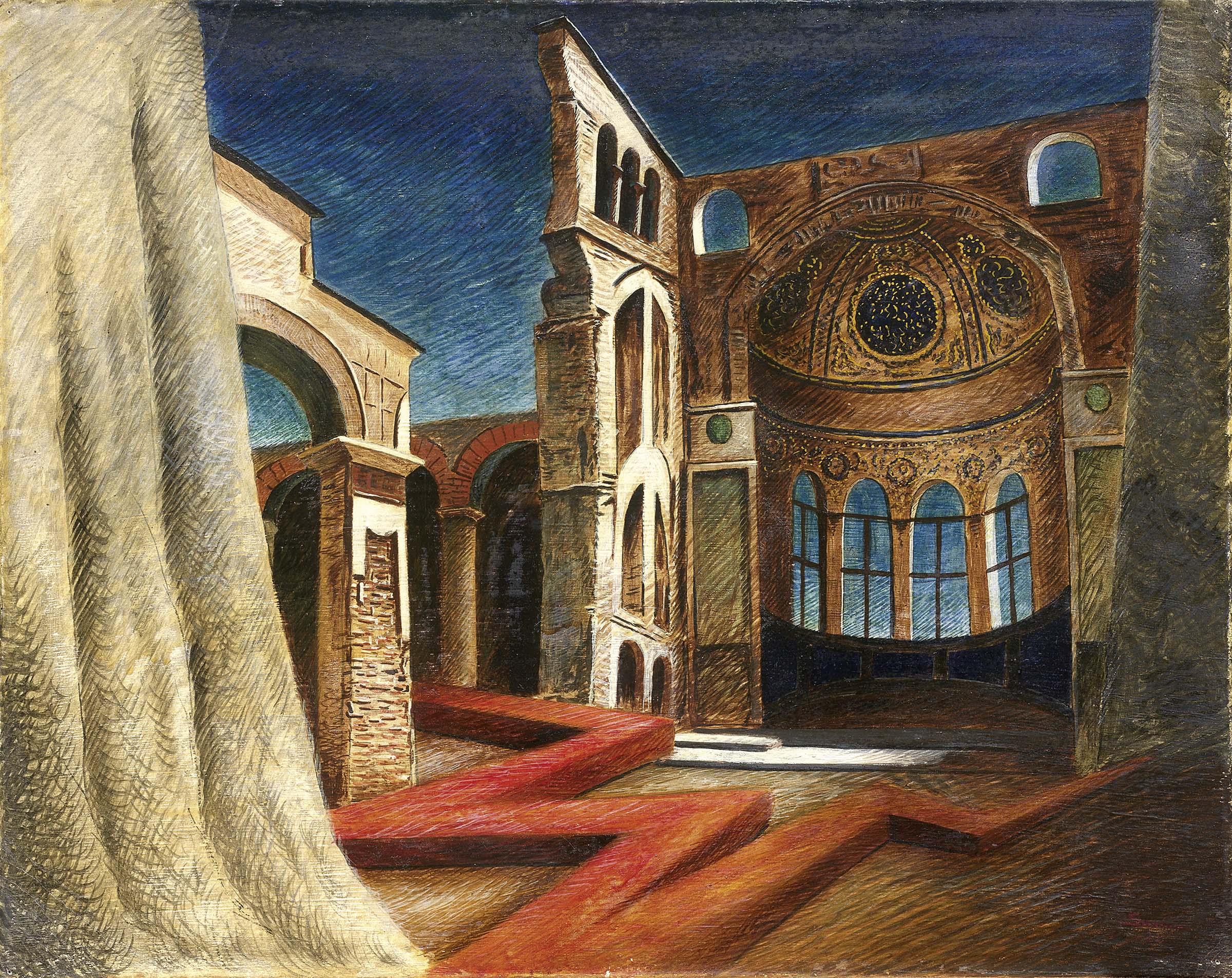 Il tempio folgorato - Alberto Savinio ( Andrea De Chirico ) 1931 