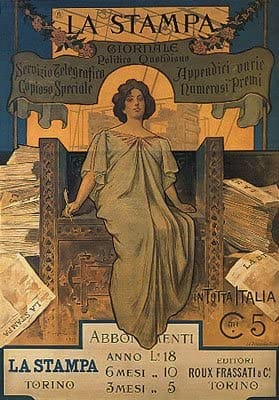 Manifesto - La Stampa, 1899