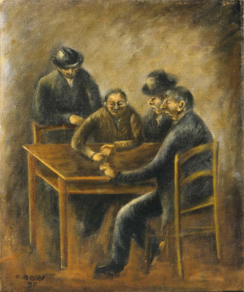 La partita di carte - Ottone Rosai - 1936 