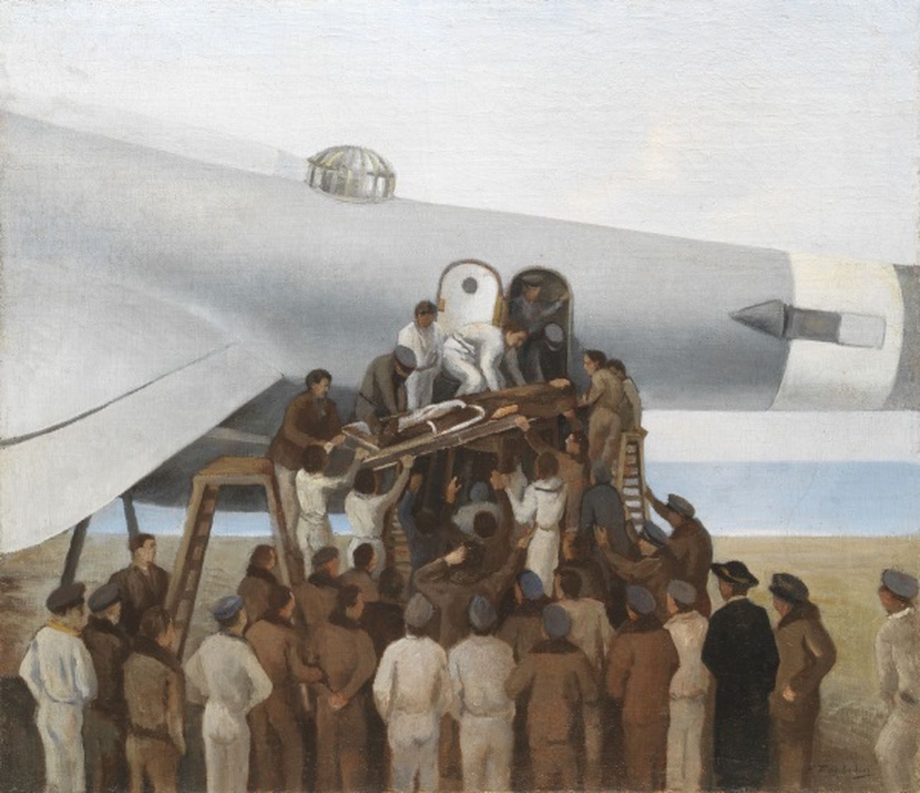 Lo sbarco del pilota ferito - Francesco Trombadori 1941 - 42