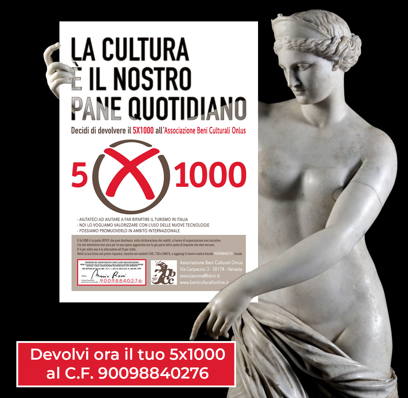 Dona ora il tuo 5x1000 all'Associazione Beni Culturali Online