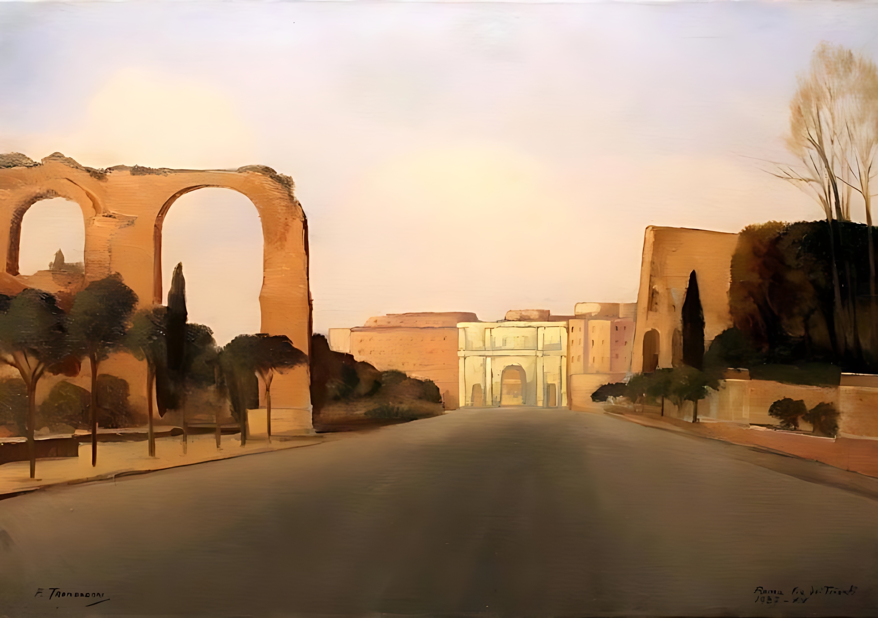 Via dei Trionfi a Roma - Francesco Trombadori - 1937