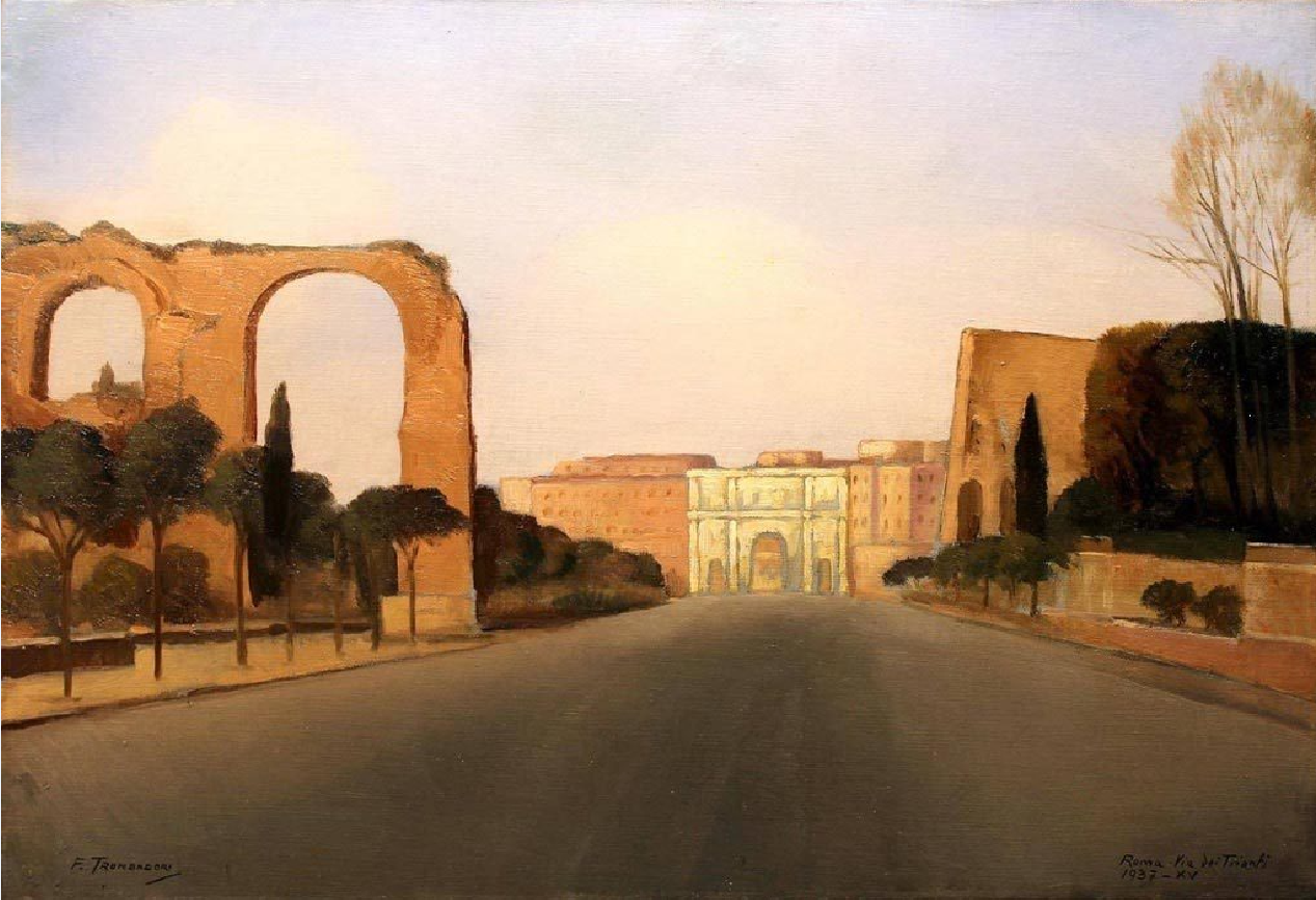 Via dei Trionfi a Roma - Francesco Trombadori - 1937