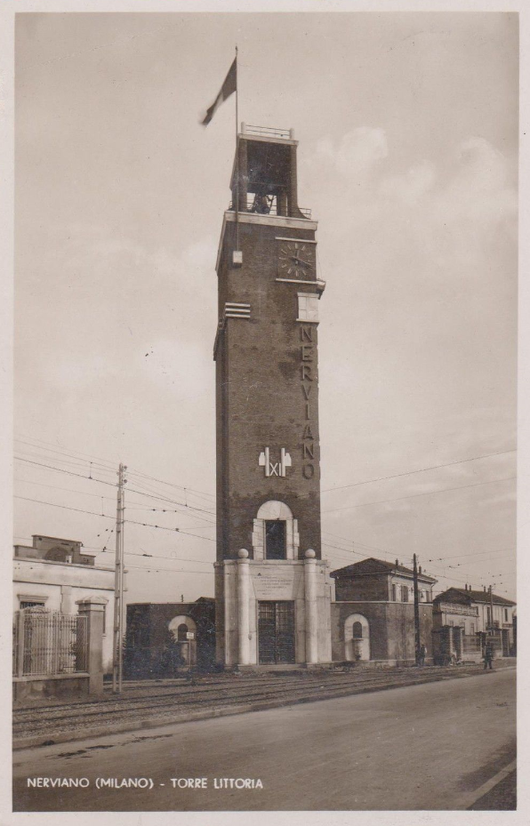 Cartolina della Torre Littoria a Nerviano