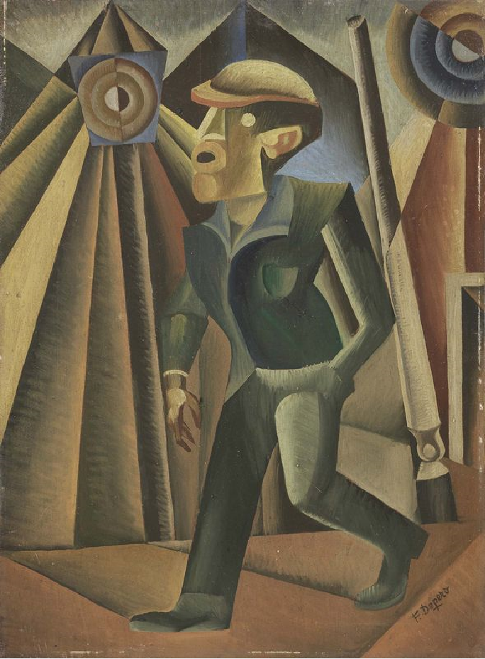 Porticato e figura - Fortunato Depero - 1930
