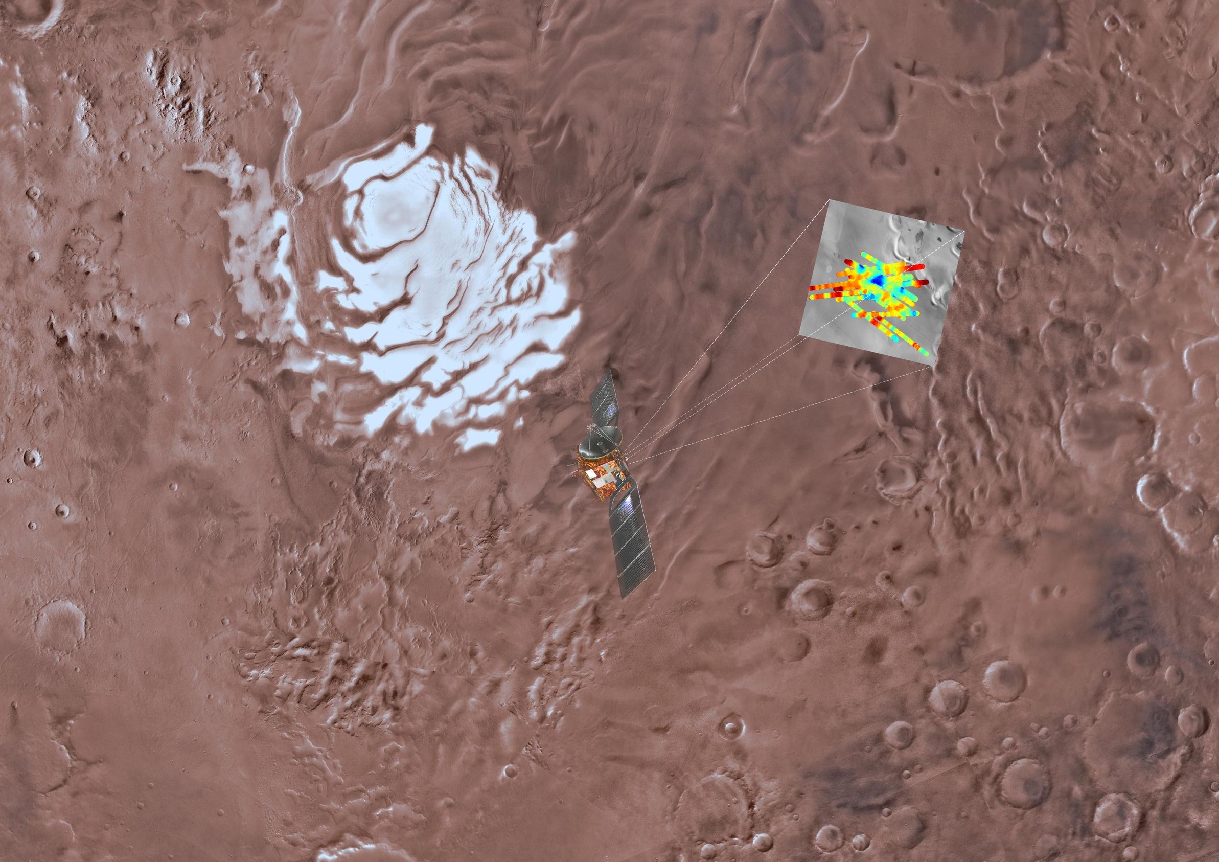 Scoperta Italiana di un lago sotterraneo di acqua liquida su Marte